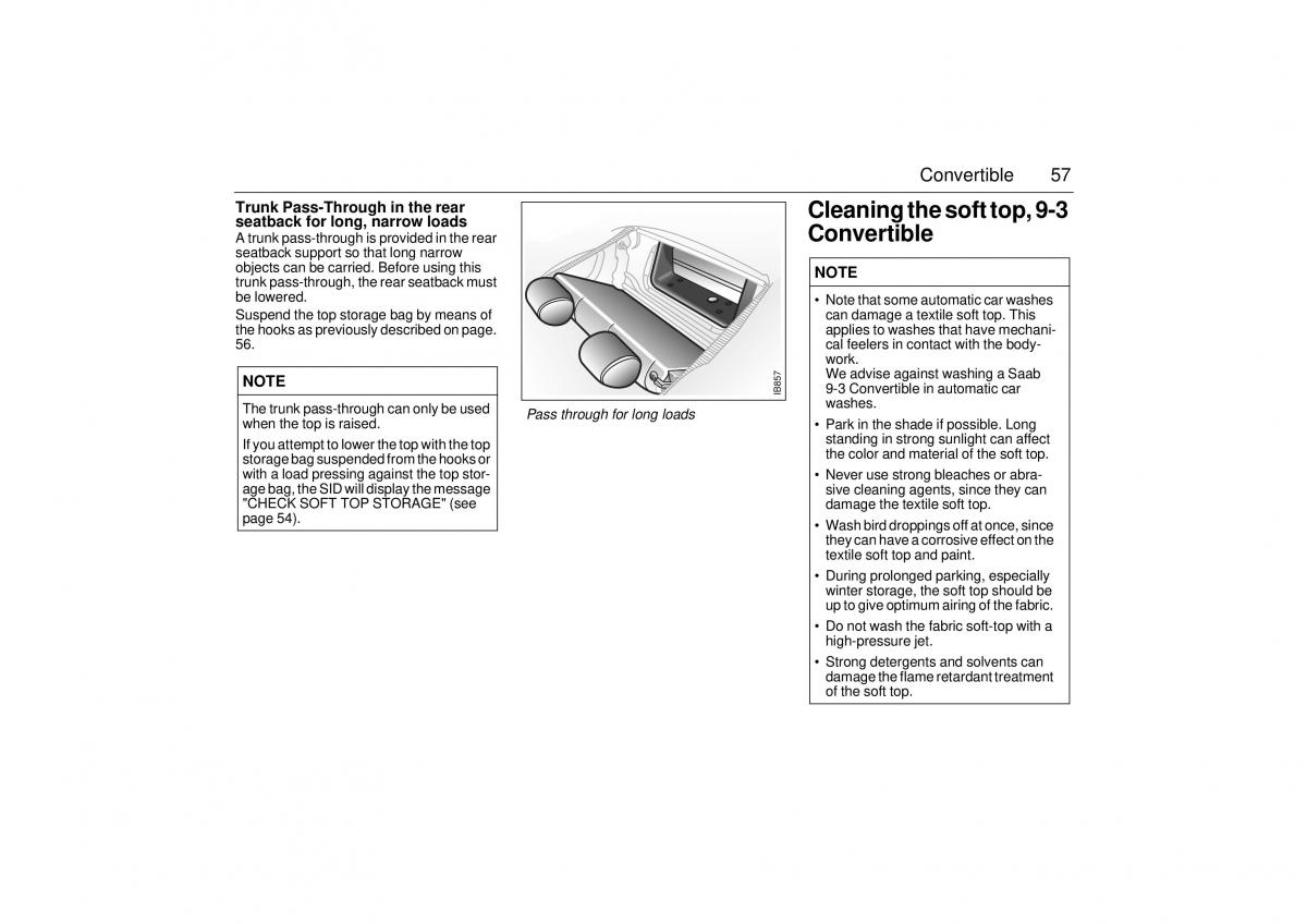 Saab 9 3 I 1 YS3D owners manual / page 57