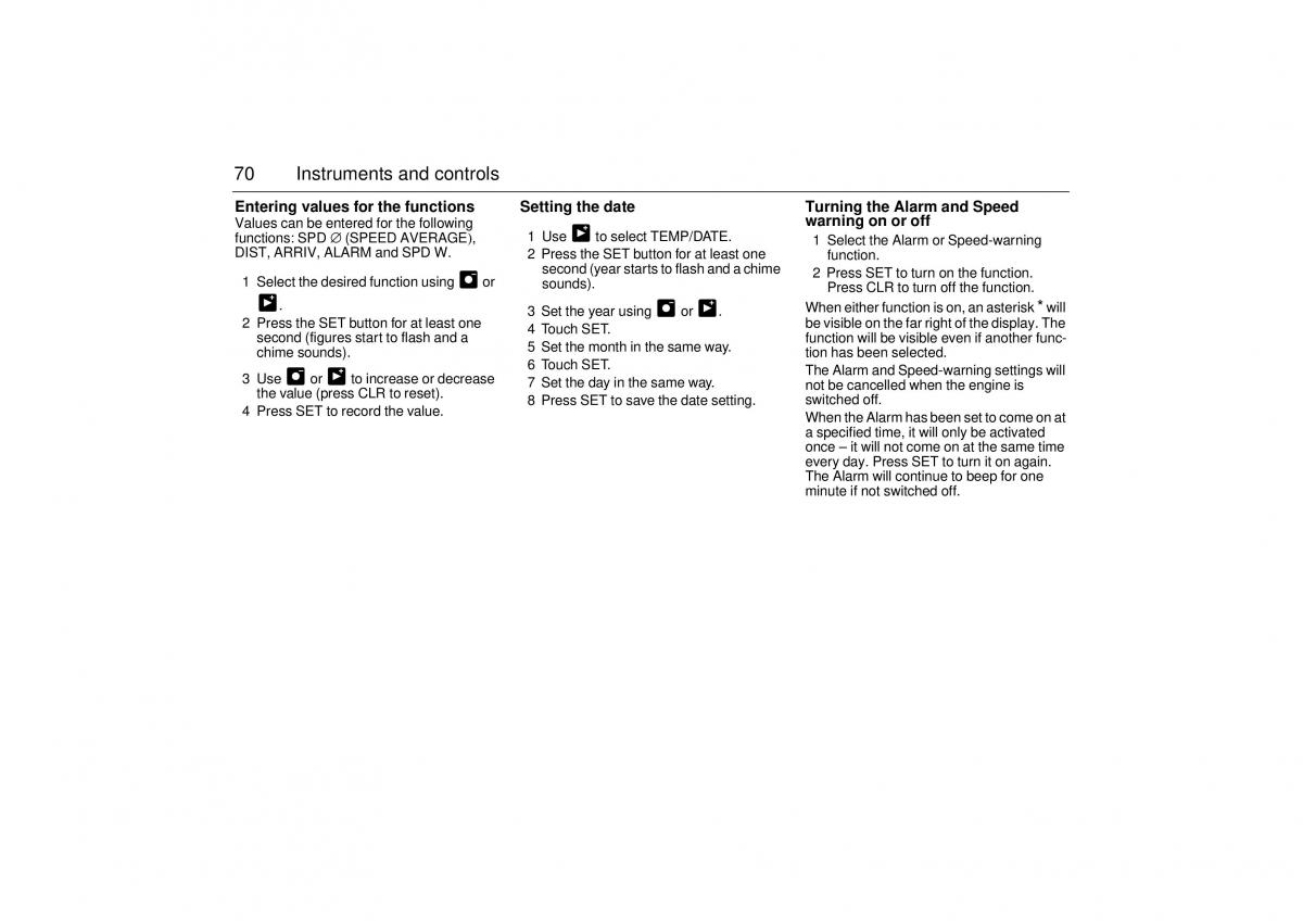 Saab 9 3 I 1 YS3D owners manual / page 70