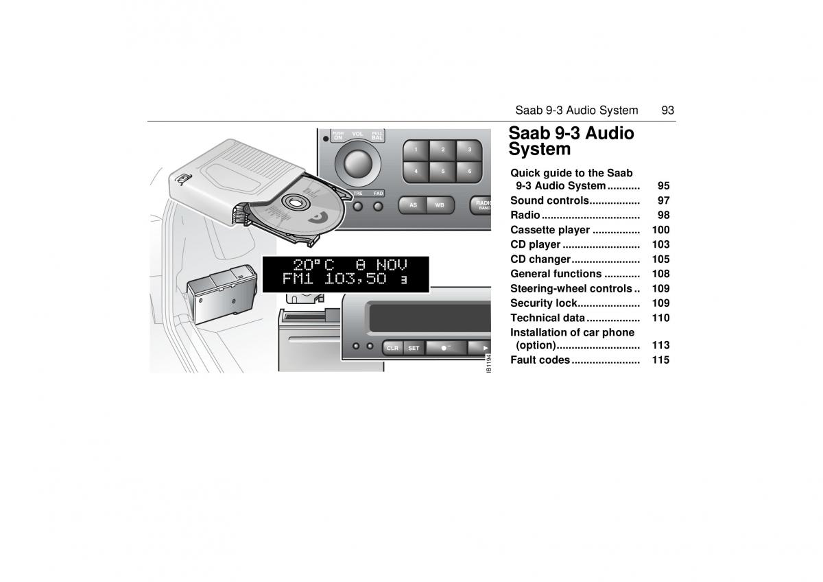 Saab 9 3 I 1 YS3D owners manual / page 93