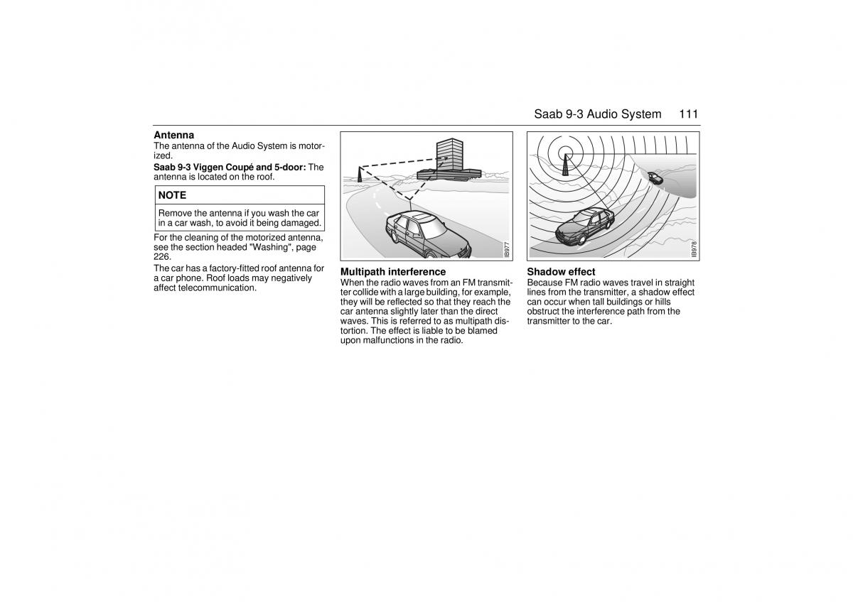 Saab 9 3 I 1 YS3D owners manual / page 111