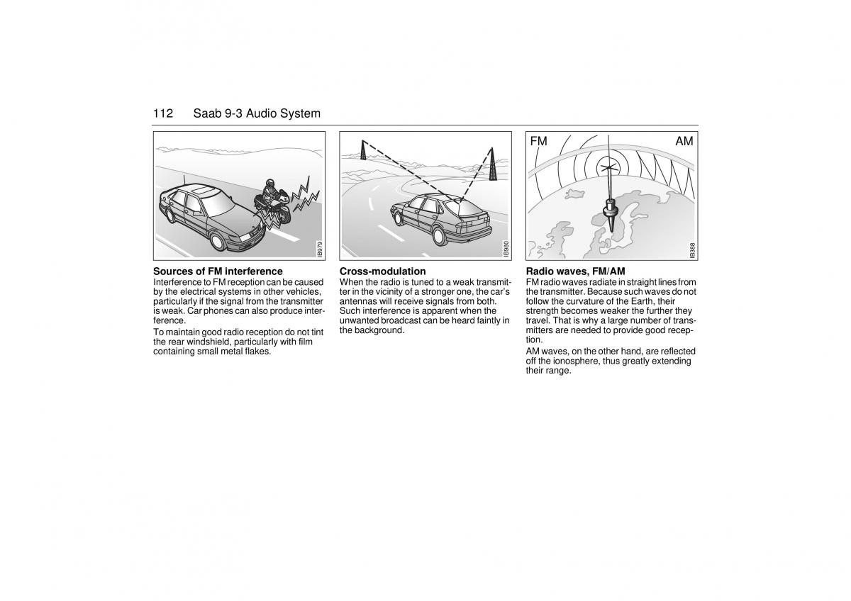 Saab 9 3 I 1 YS3D owners manual / page 112