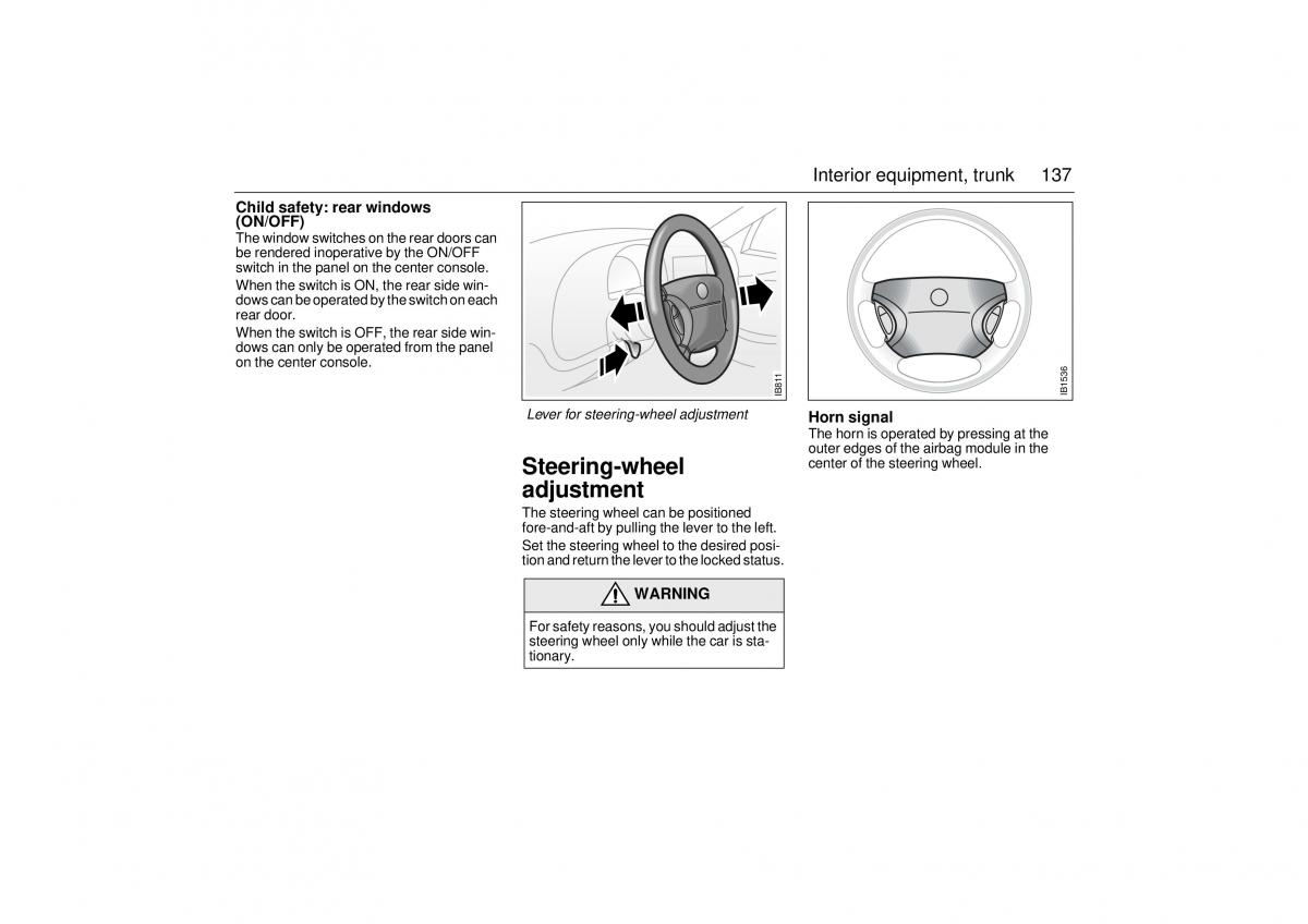 Saab 9 3 I 1 YS3D owners manual / page 137