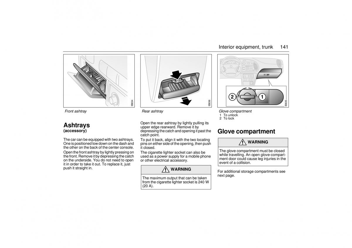 Saab 9 3 I 1 YS3D owners manual / page 141