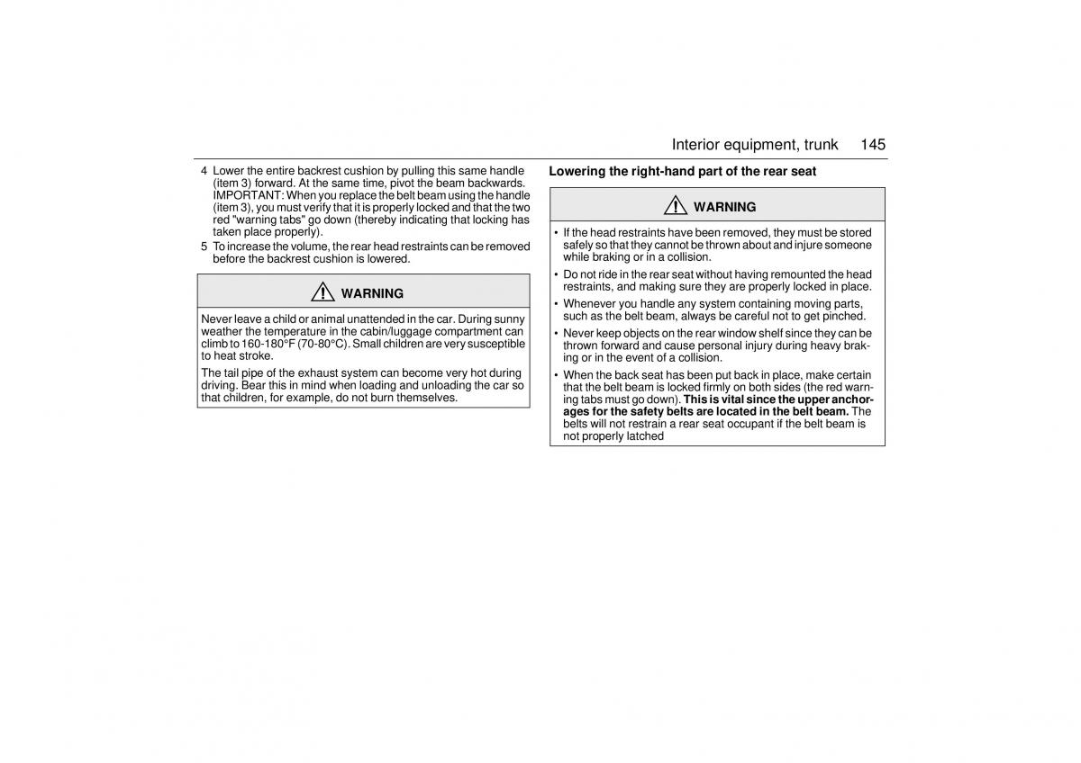 Saab 9 3 I 1 YS3D owners manual / page 145