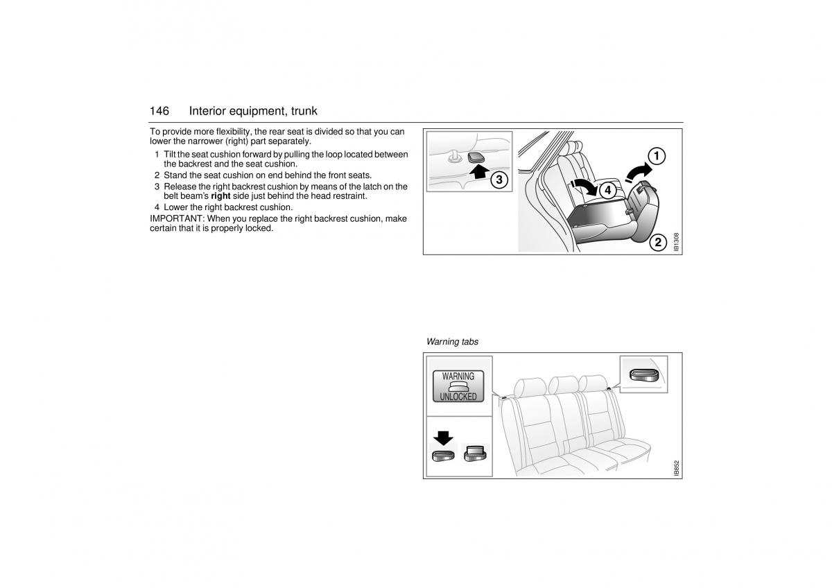 Saab 9 3 I 1 YS3D owners manual / page 146