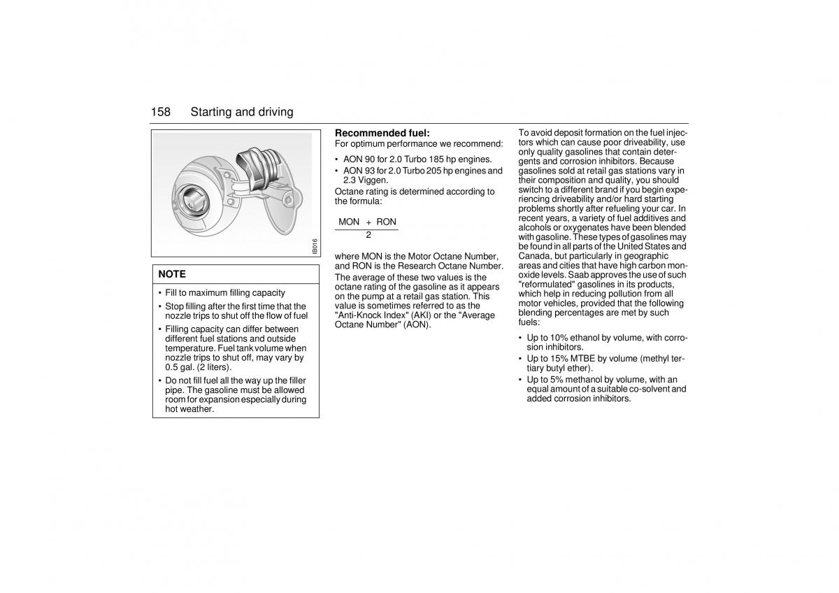 Saab 9 3 I 1 YS3D owners manual / page 158