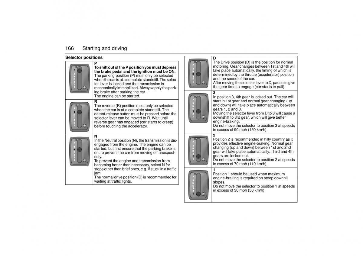 Saab 9 3 I 1 YS3D owners manual / page 166