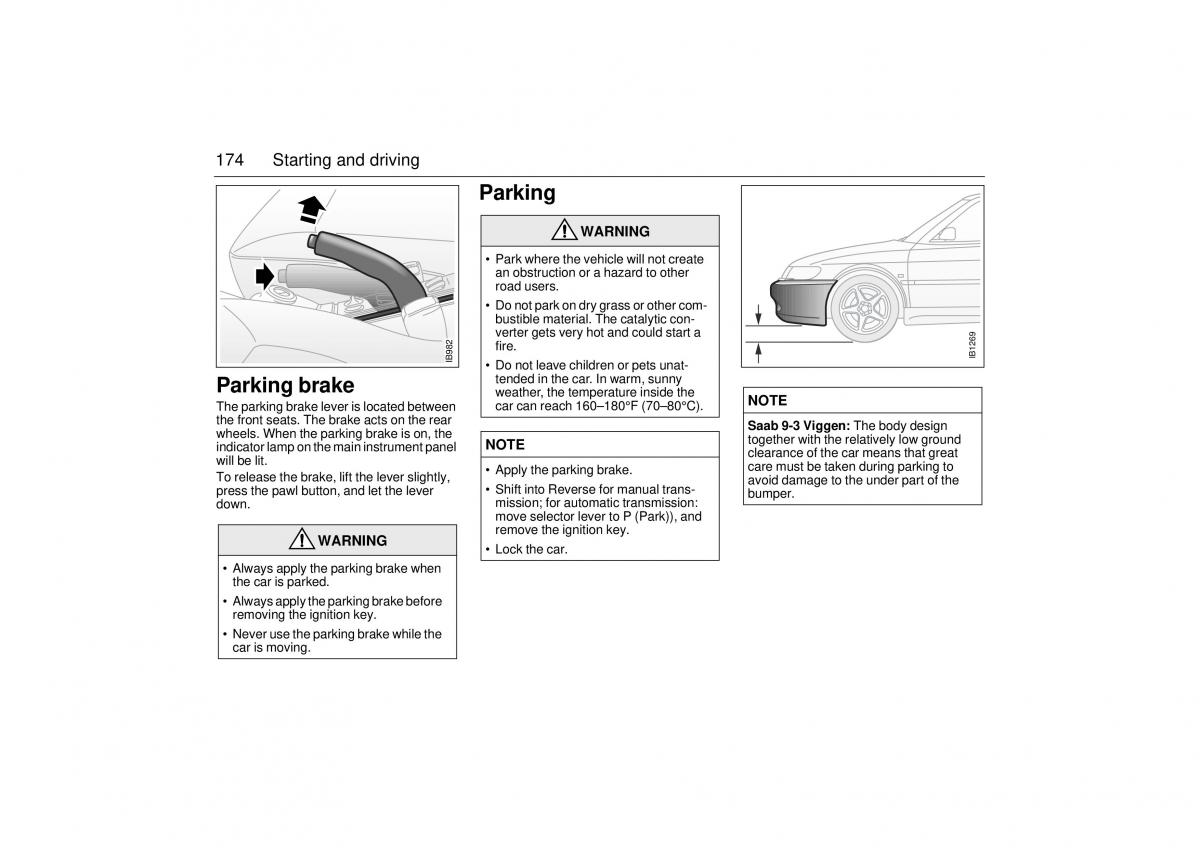 Saab 9 3 I 1 YS3D owners manual / page 174