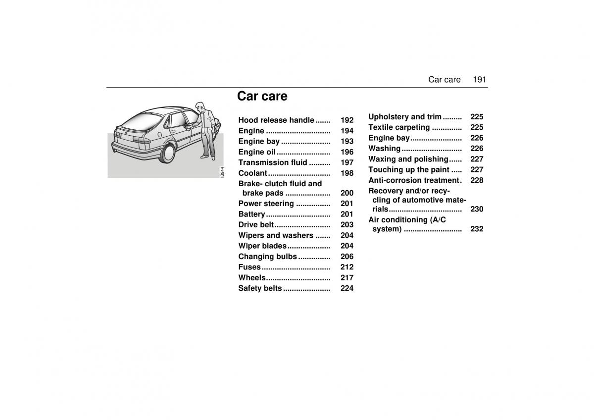 Saab 9 3 I 1 YS3D owners manual / page 191