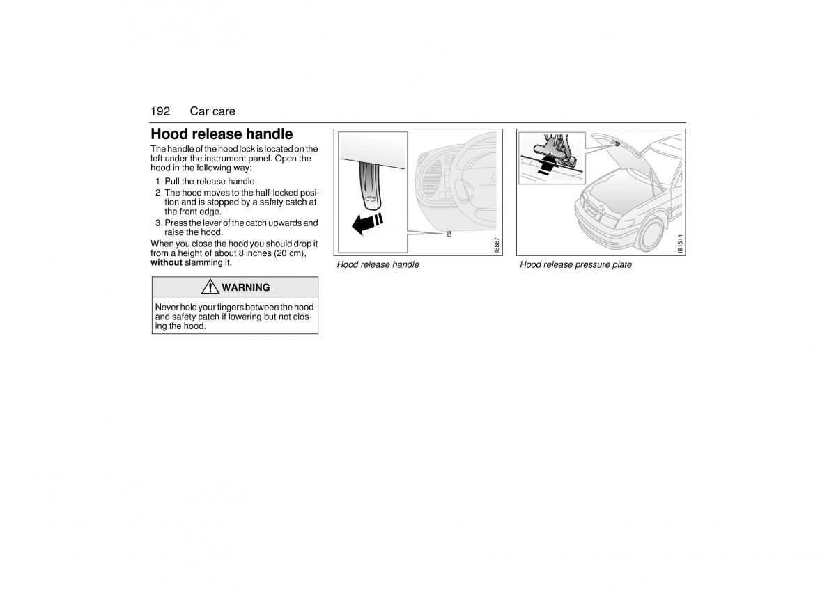 Saab 9 3 I 1 YS3D owners manual / page 192