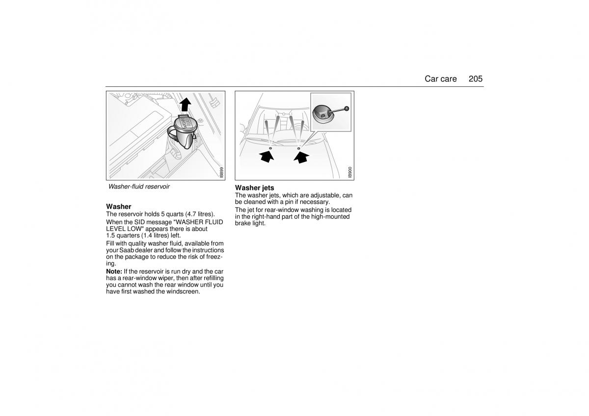 Saab 9 3 I 1 YS3D owners manual / page 205