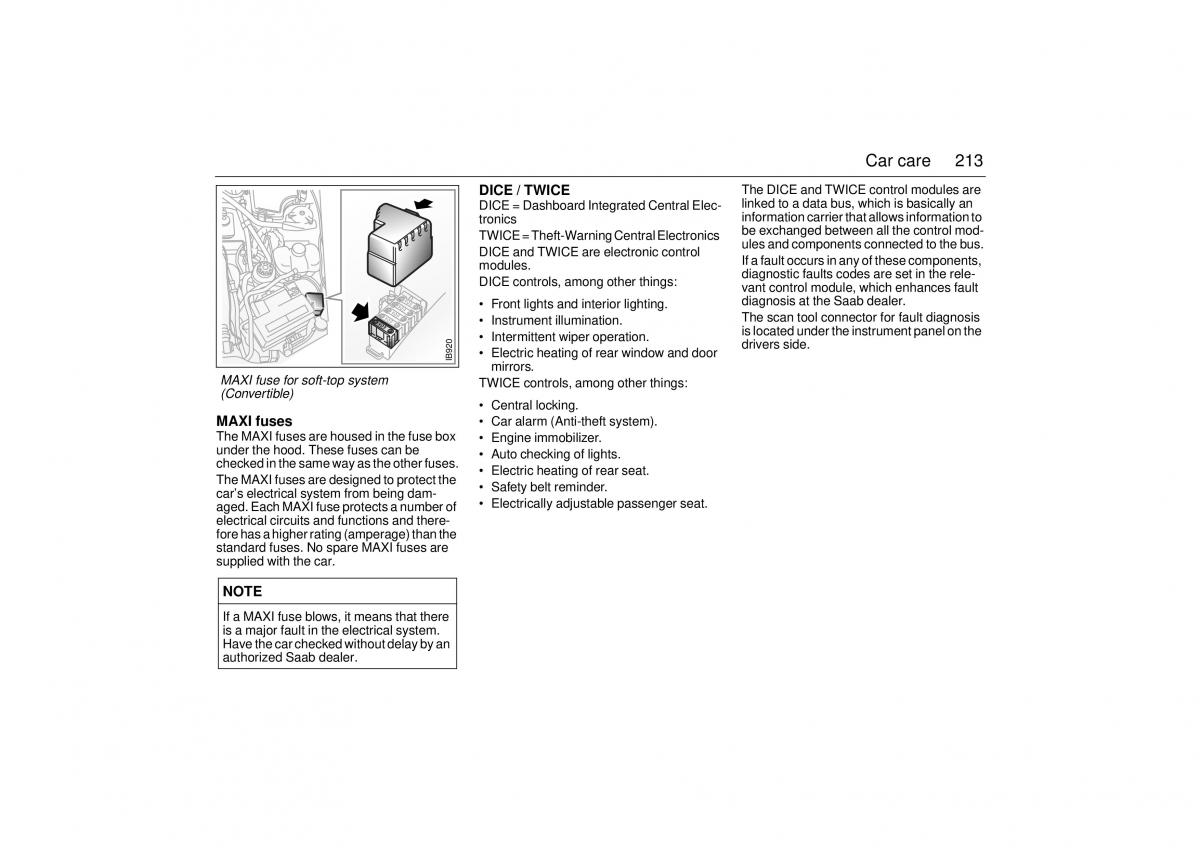 Saab 9 3 I 1 YS3D owners manual / page 213