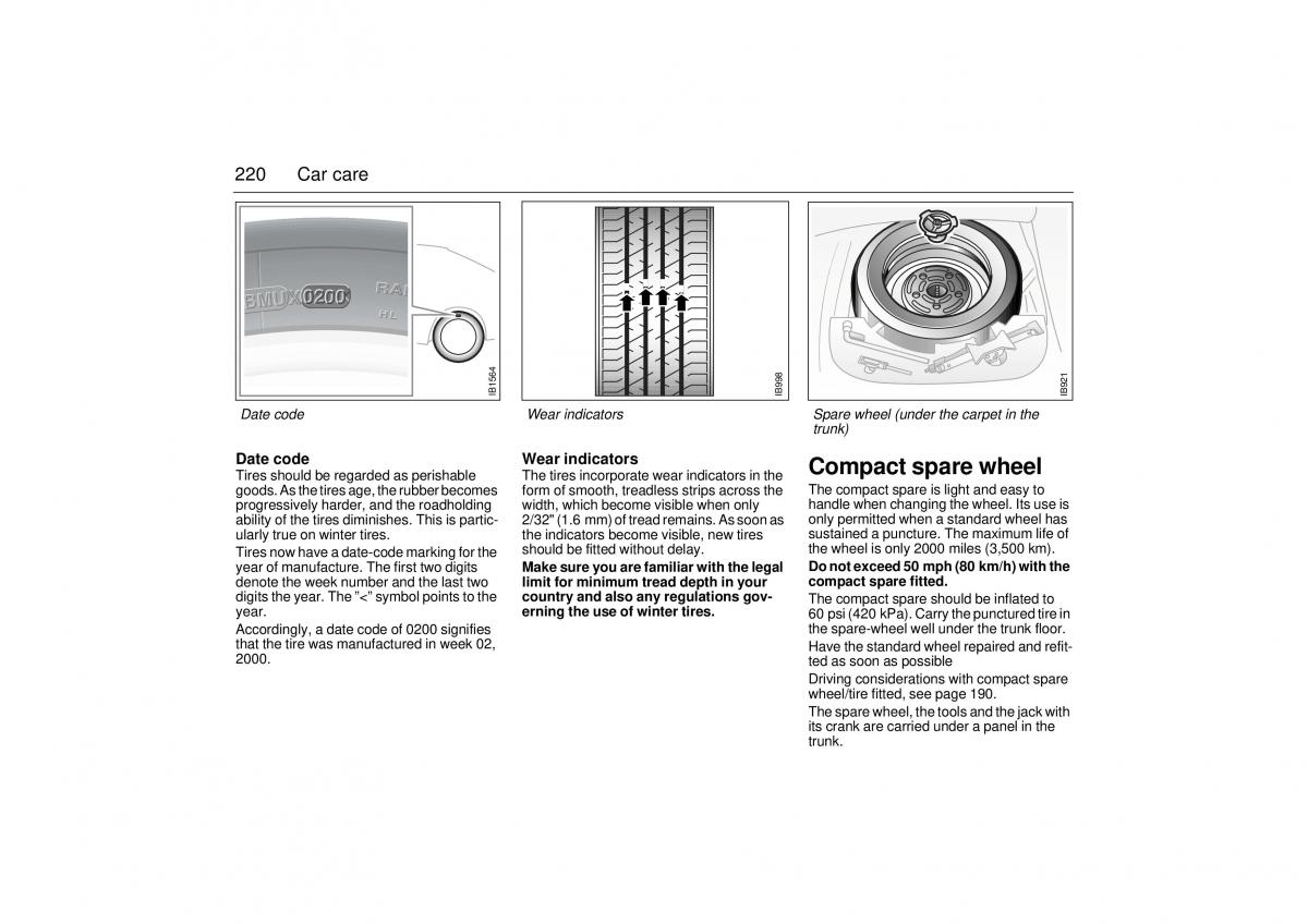 Saab 9 3 I 1 YS3D owners manual / page 220