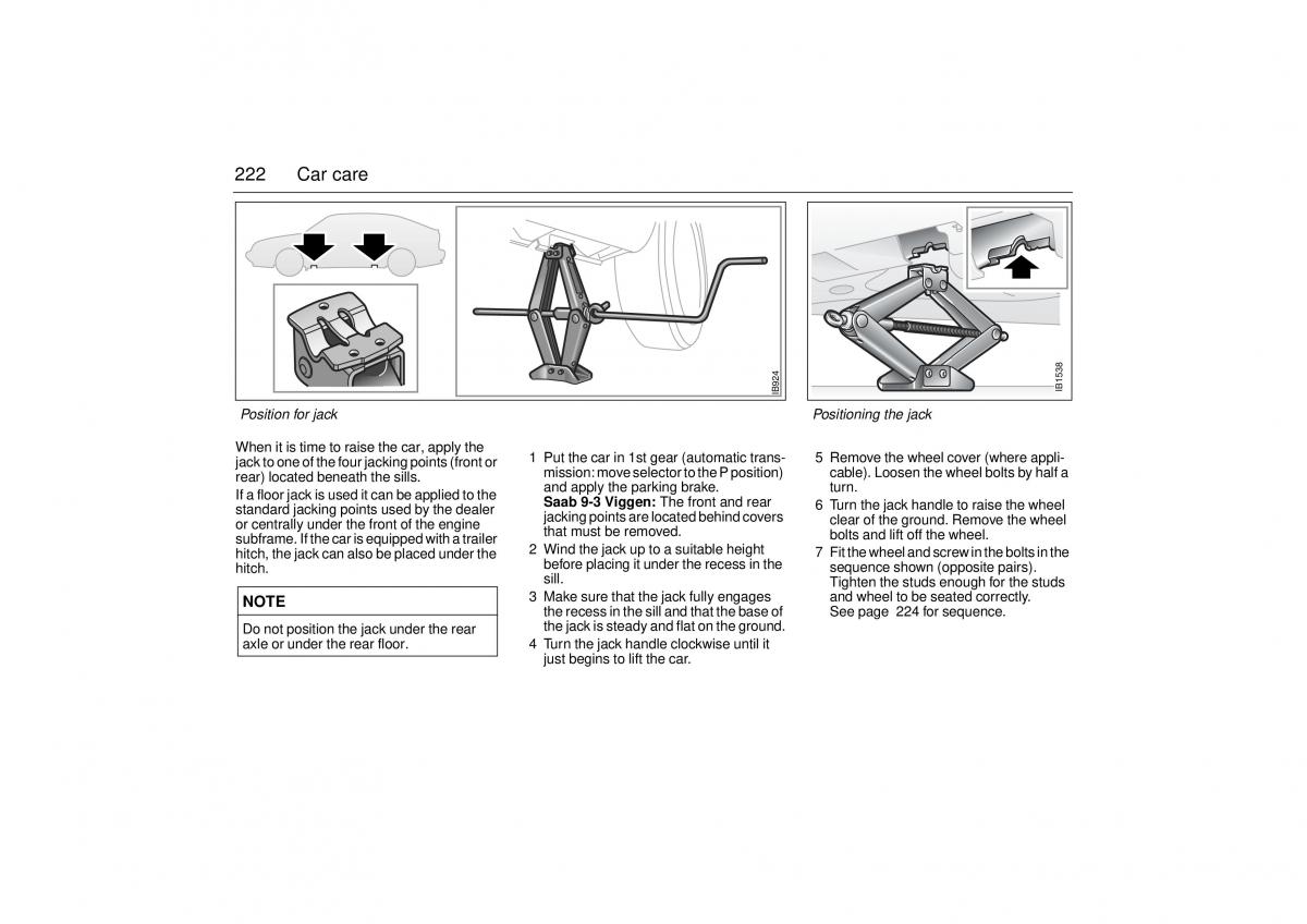 Saab 9 3 I 1 YS3D owners manual / page 222