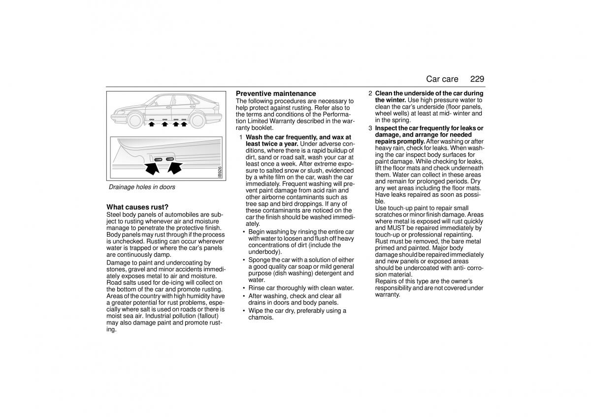 Saab 9 3 I 1 YS3D owners manual / page 229