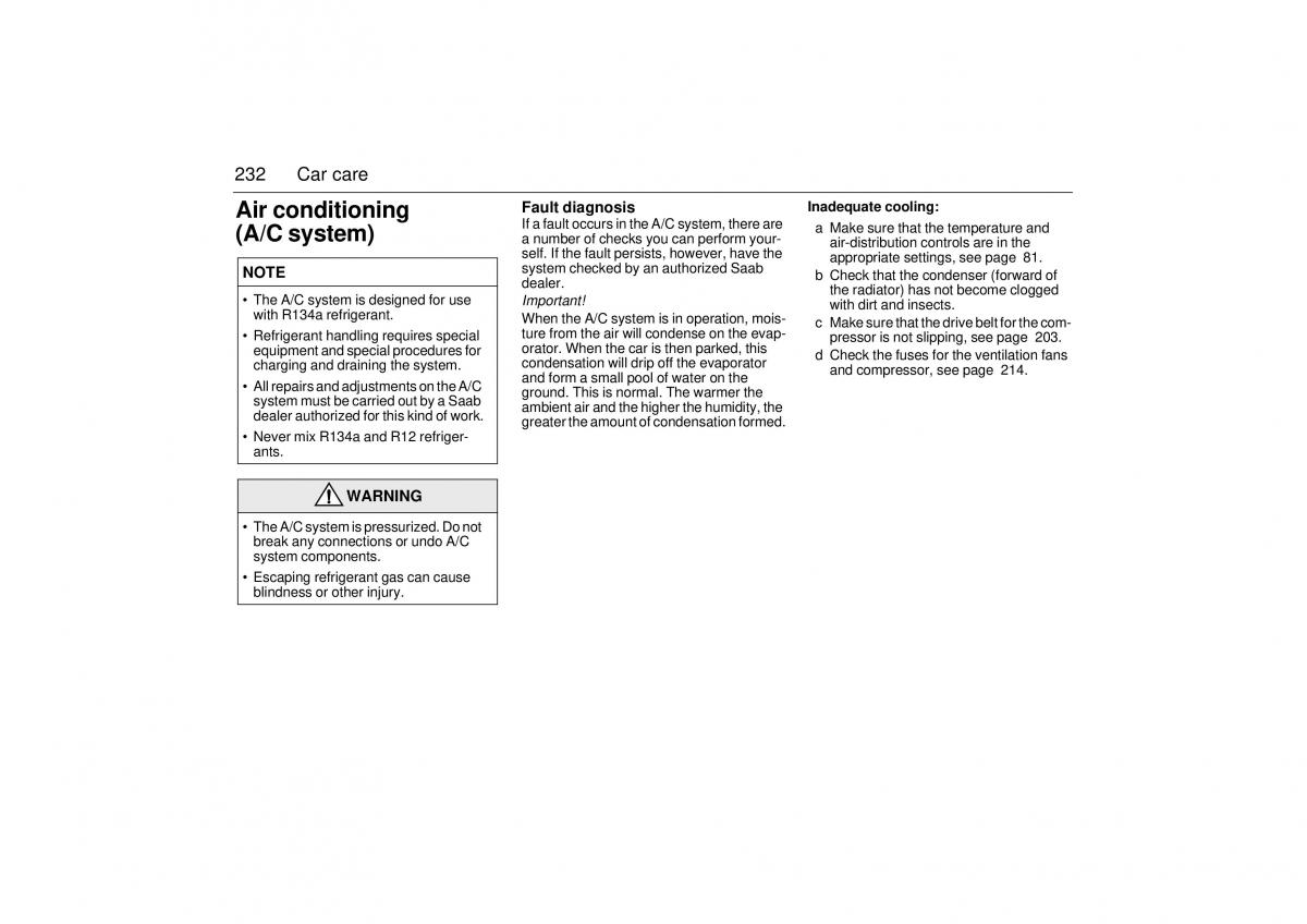 Saab 9 3 I 1 YS3D owners manual / page 232