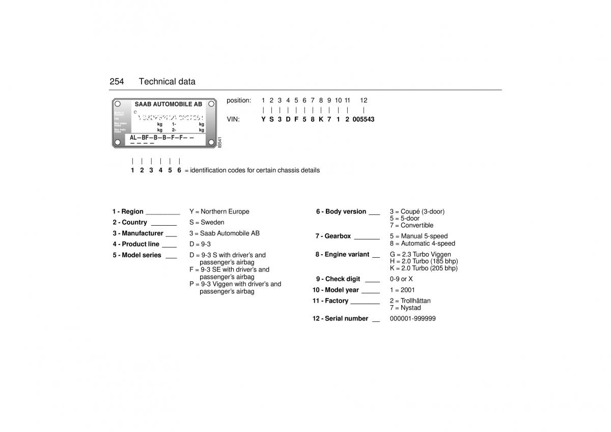 Saab 9 3 I 1 YS3D owners manual / page 254