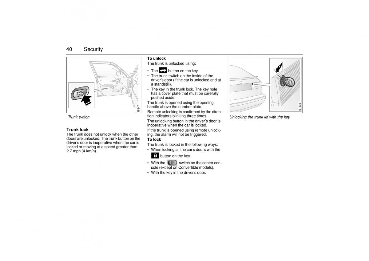 Saab 9 3 I 1 YS3D owners manual / page 40