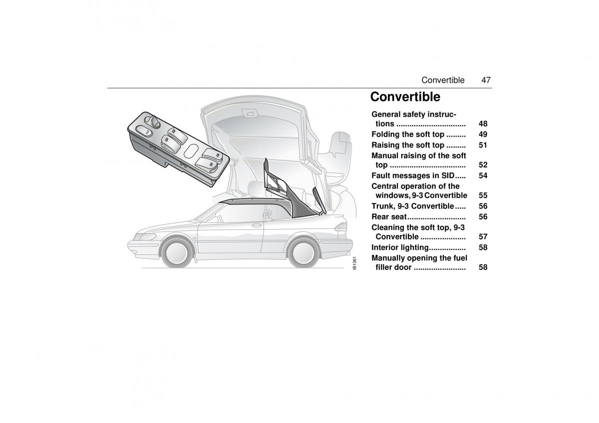 Saab 9 3 I 1 YS3D owners manual / page 47