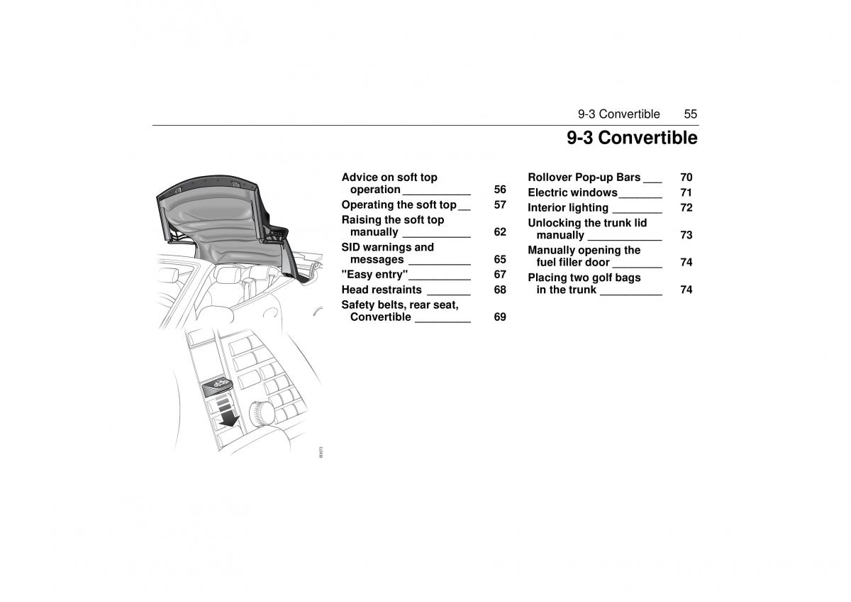 manual  Saab 9 3 II 2 YS3F owners manual / page 57