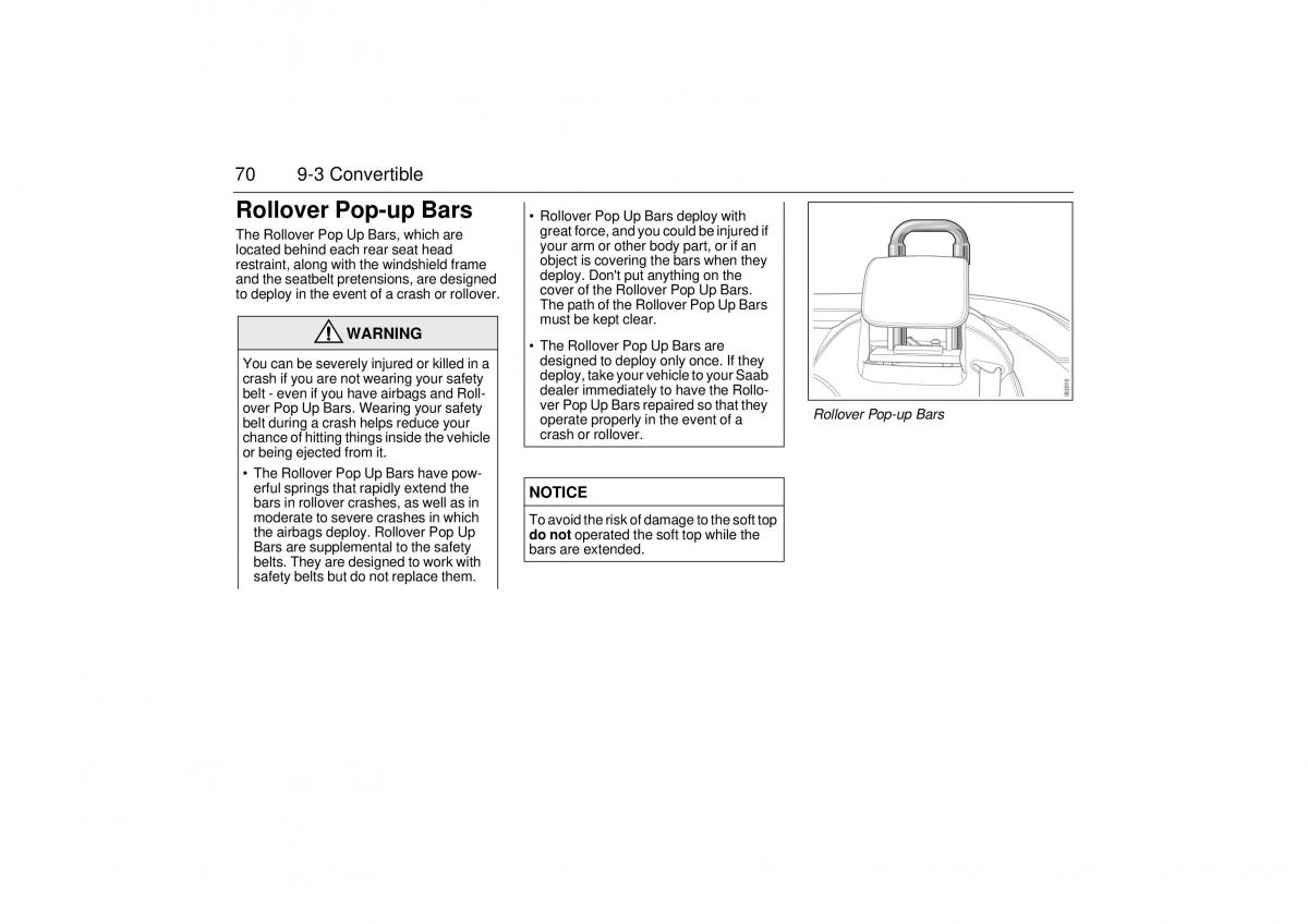 manual  Saab 9 3 II 2 YS3F owners manual / page 72