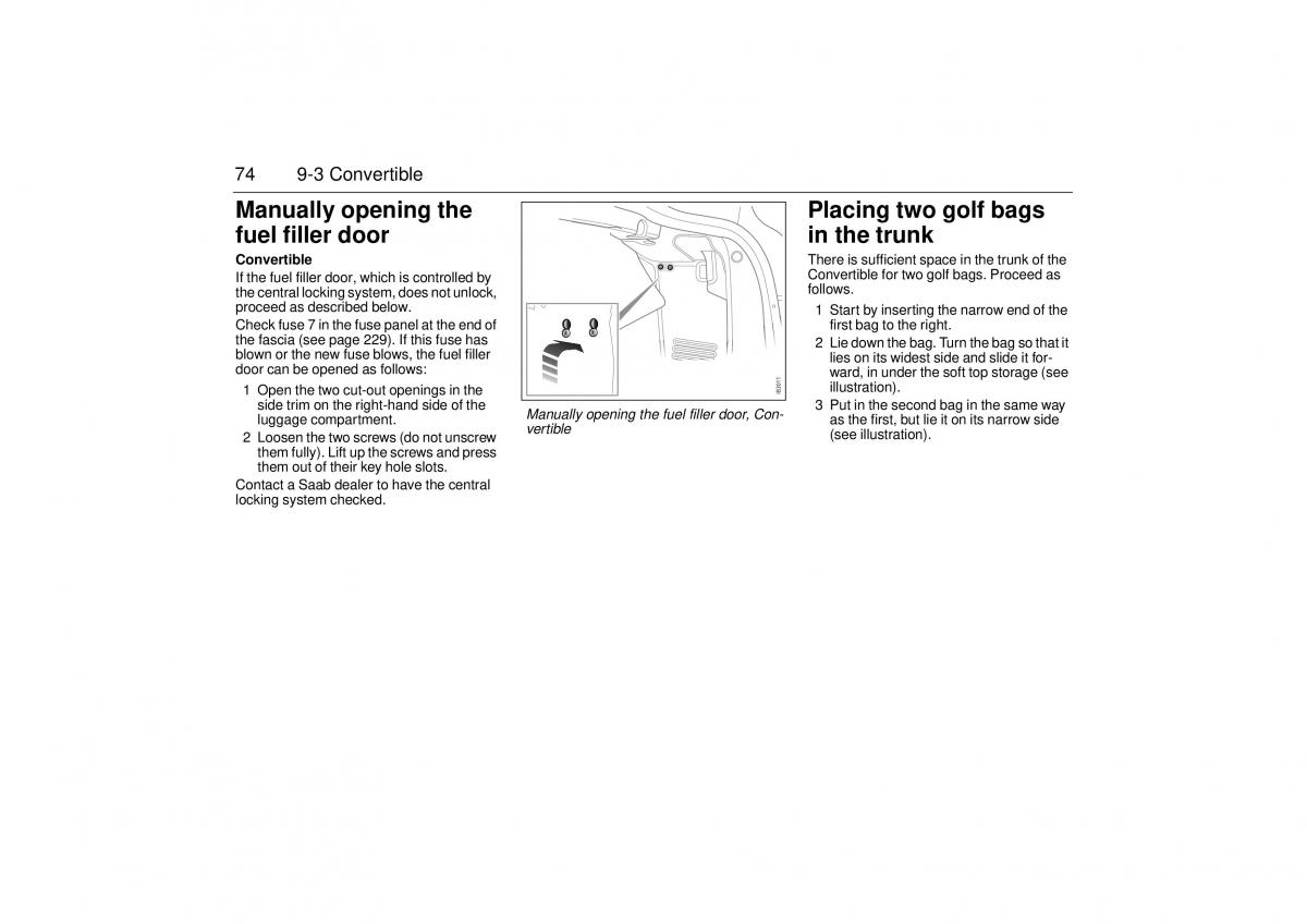 Saab 9 3 II 2 YS3F owners manual / page 76