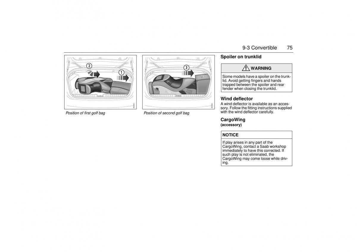 Saab 9 3 II 2 YS3F owners manual / page 77