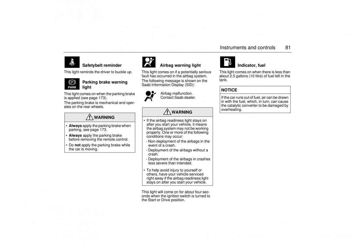 Saab 9 3 II 2 YS3F owners manual / page 83