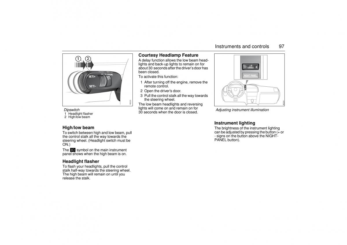 Saab 9 3 II 2 YS3F owners manual / page 99