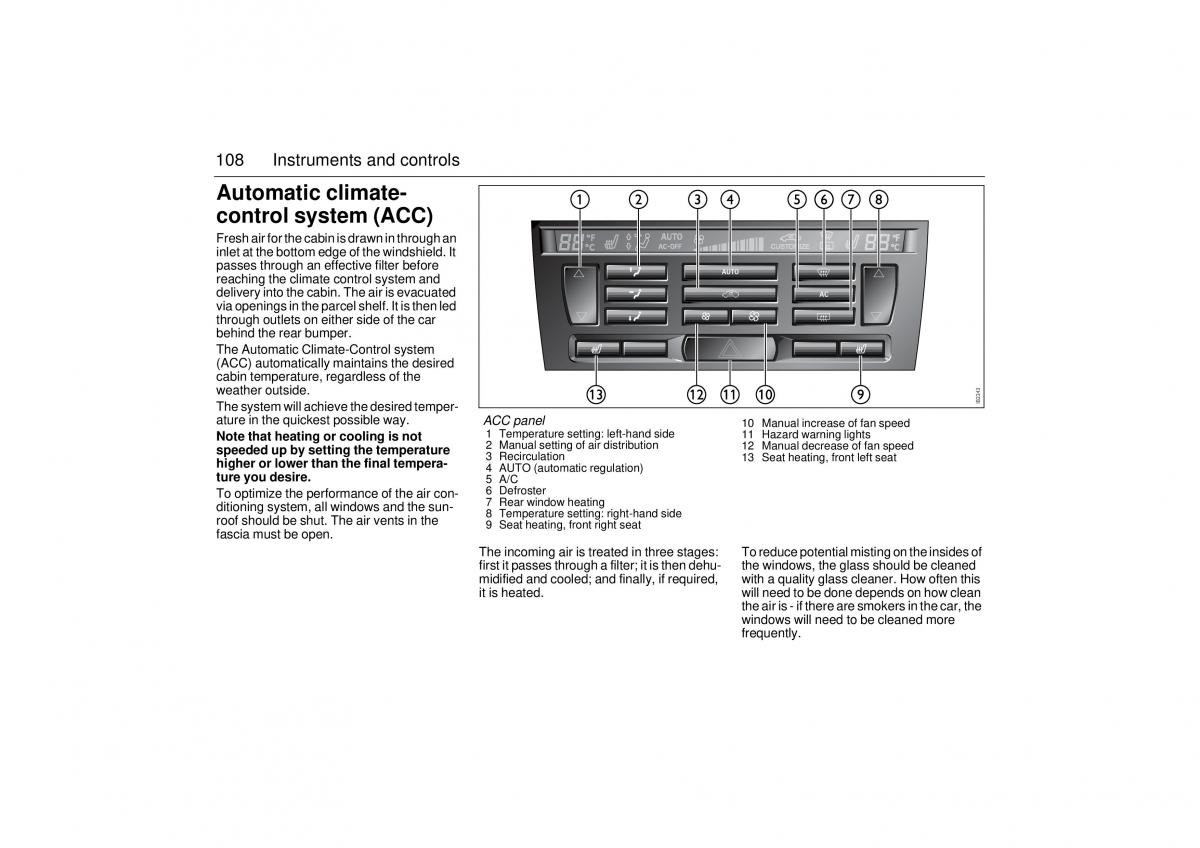 manual  Saab 9 3 II 2 YS3F owners manual / page 110