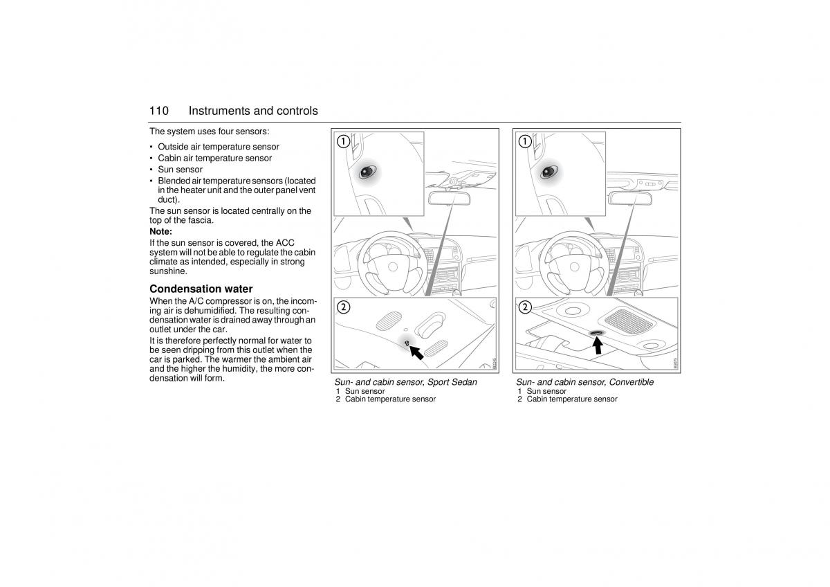 manual  Saab 9 3 II 2 YS3F owners manual / page 112