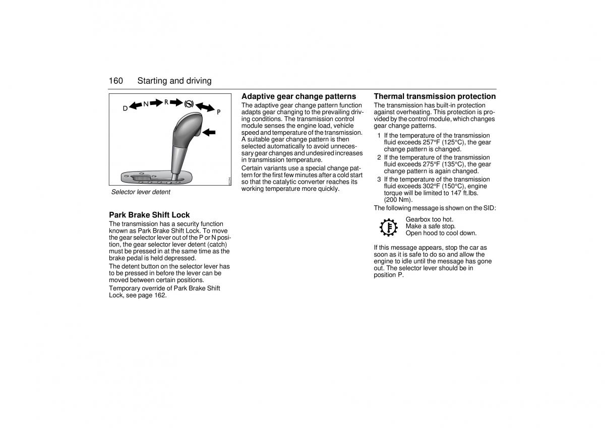 manual  Saab 9 3 II 2 YS3F owners manual / page 162