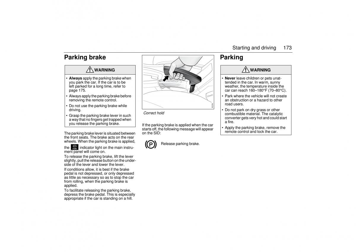 Saab 9 3 II 2 YS3F owners manual / page 175