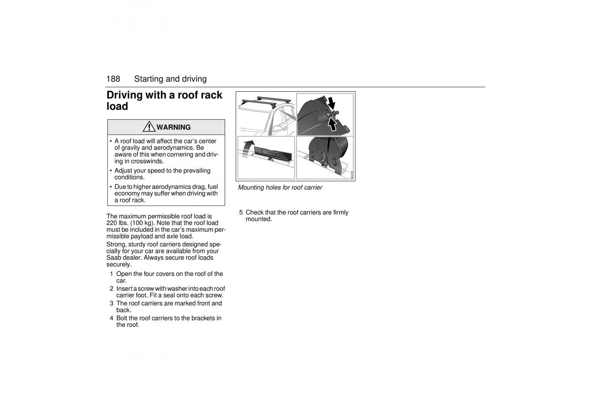 manual  Saab 9 3 II 2 YS3F owners manual / page 190