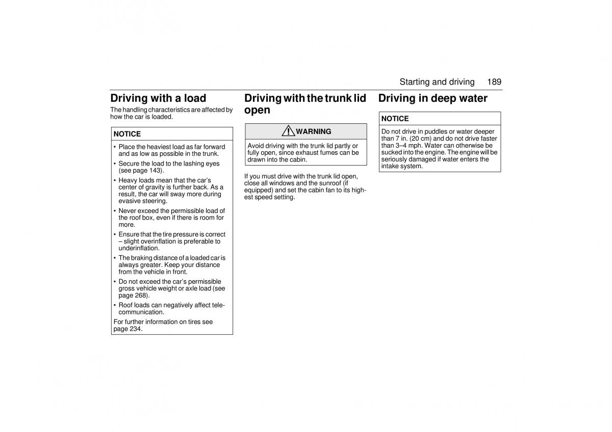 Saab 9 3 II 2 YS3F owners manual / page 191