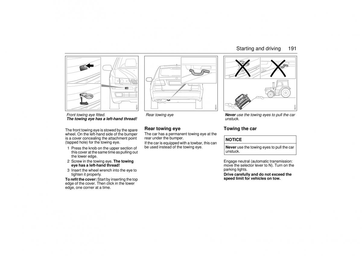 manual  Saab 9 3 II 2 YS3F owners manual / page 193