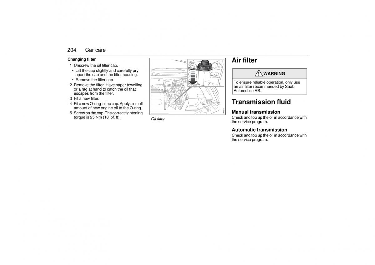 Saab 9 3 II 2 YS3F owners manual / page 206