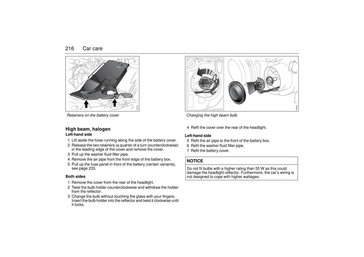 manual  Saab 9 3 II 2 YS3F owners manual / page 218