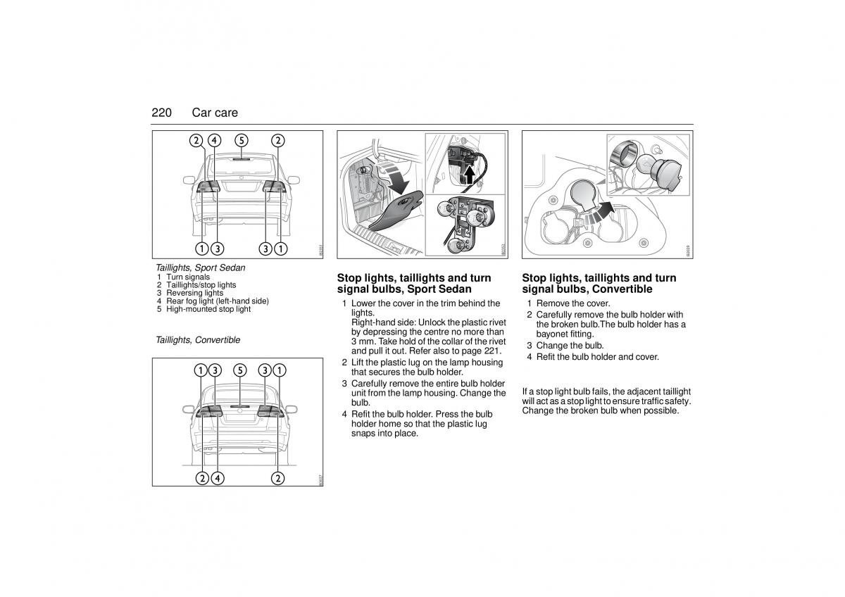 Saab 9 3 II 2 YS3F owners manual / page 222