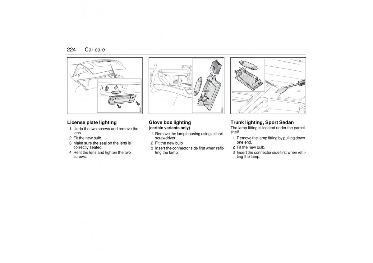 manual  Saab 9 3 II 2 YS3F owners manual / page 226