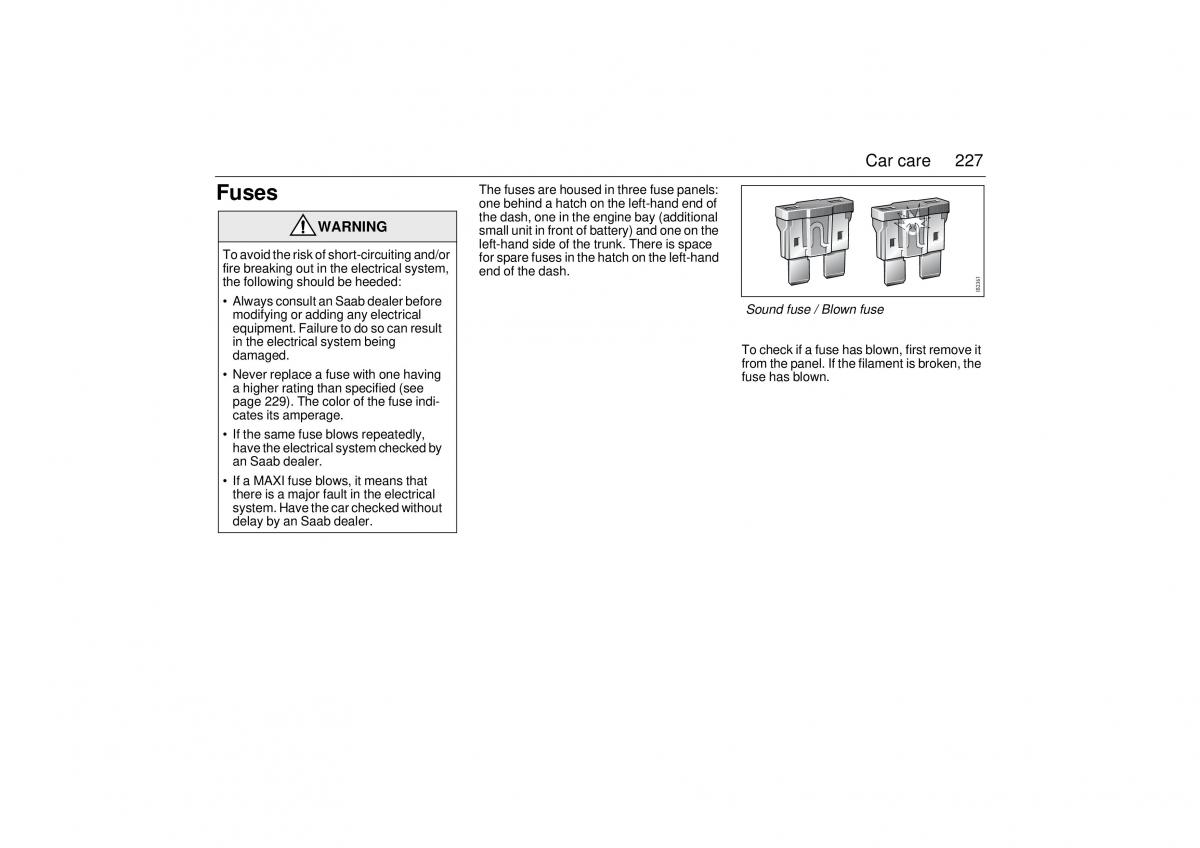 Saab 9 3 II 2 YS3F owners manual / page 229