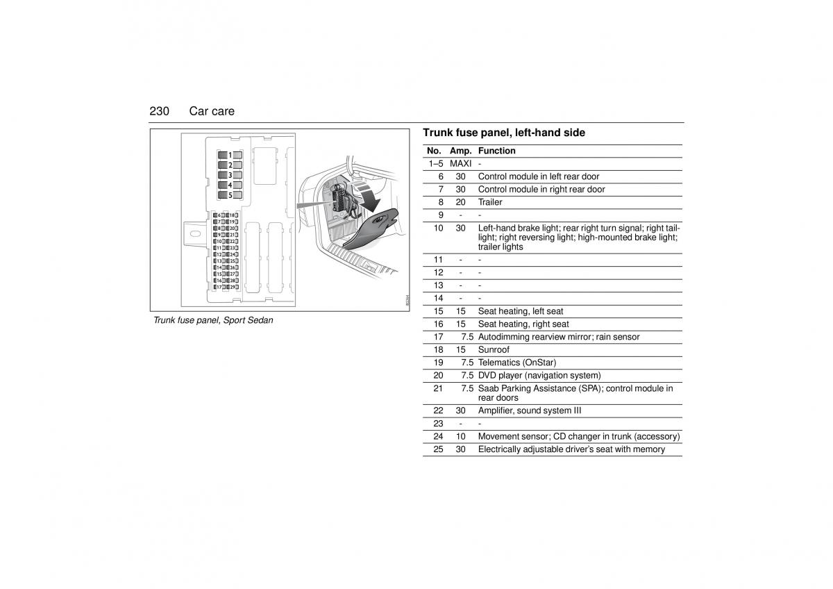 Saab 9 3 II 2 YS3F owners manual / page 232