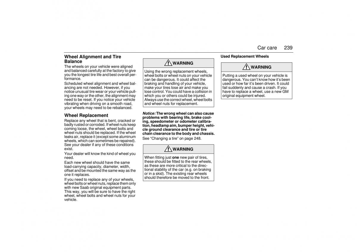 Saab 9 3 II 2 YS3F owners manual / page 241