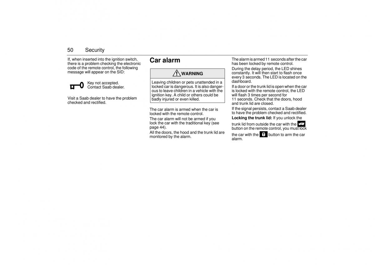 Saab 9 3 II 2 YS3F owners manual / page 52