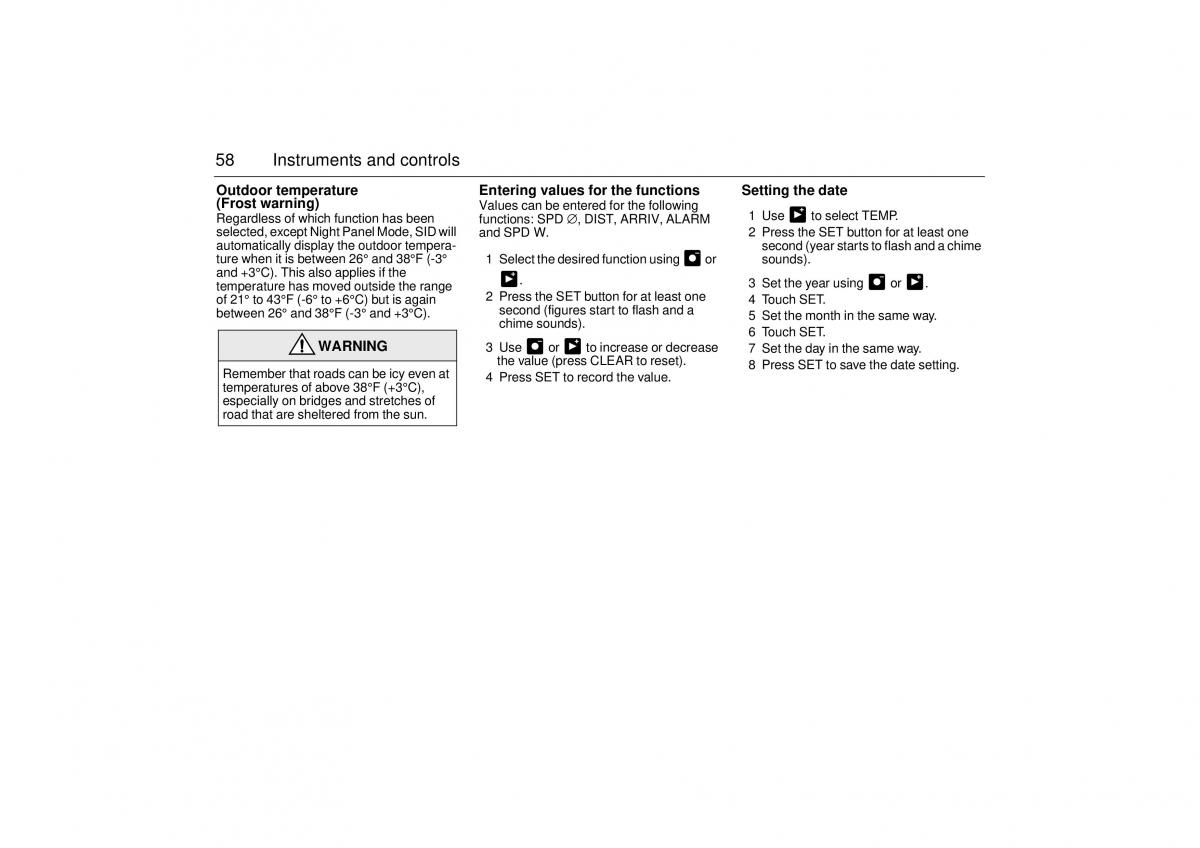 Saab 9 5 I 1 YS3E owners manual / page 58