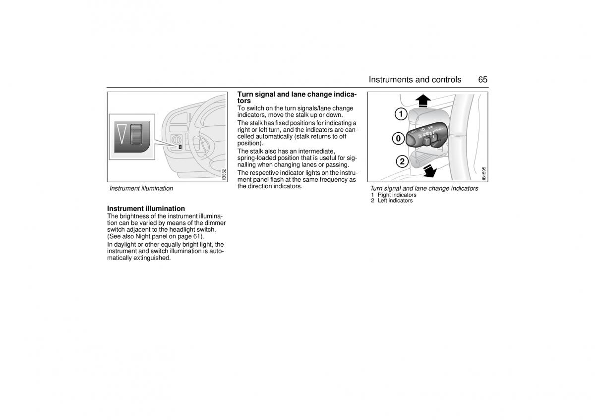 Saab 9 5 I 1 YS3E owners manual / page 65