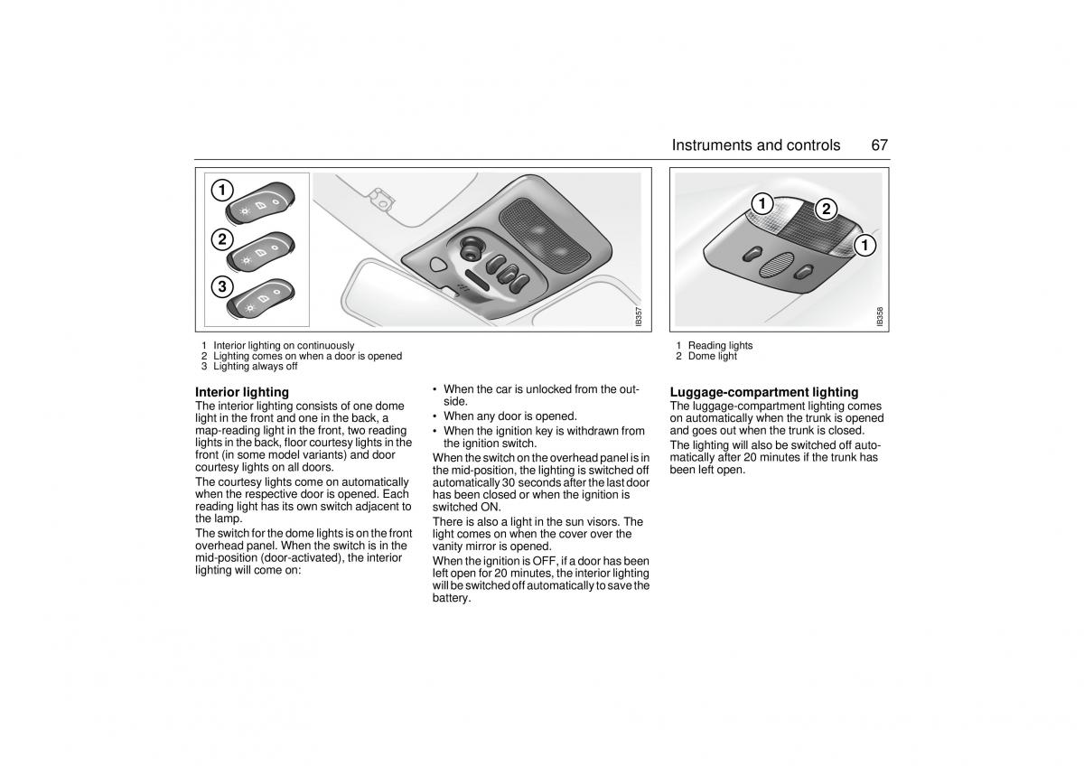 Saab 9 5 I 1 YS3E owners manual / page 67