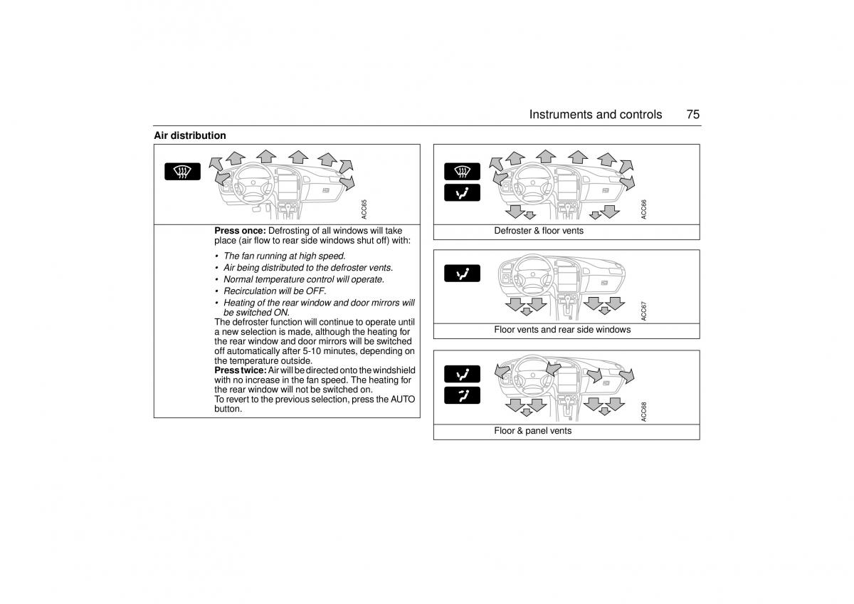 Saab 9 5 I 1 YS3E owners manual / page 75