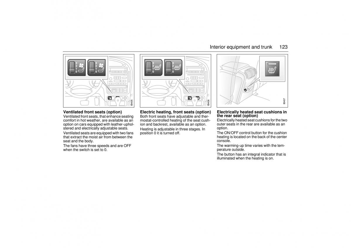 Saab 9 5 I 1 YS3E owners manual / page 123