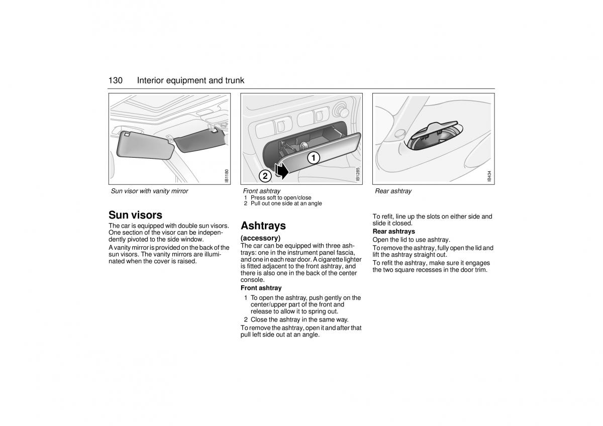 Saab 9 5 I 1 YS3E owners manual / page 130